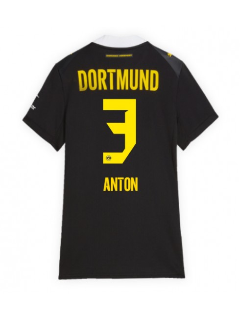 Borussia Dortmund Waldemar Anton #3 Replika Borta Kläder Dam 2026-27 Kortärmad Borussia Dortmund Waldemar Anton #3 Replika Borta Kläder Dam 2026-27 Kortärmad
